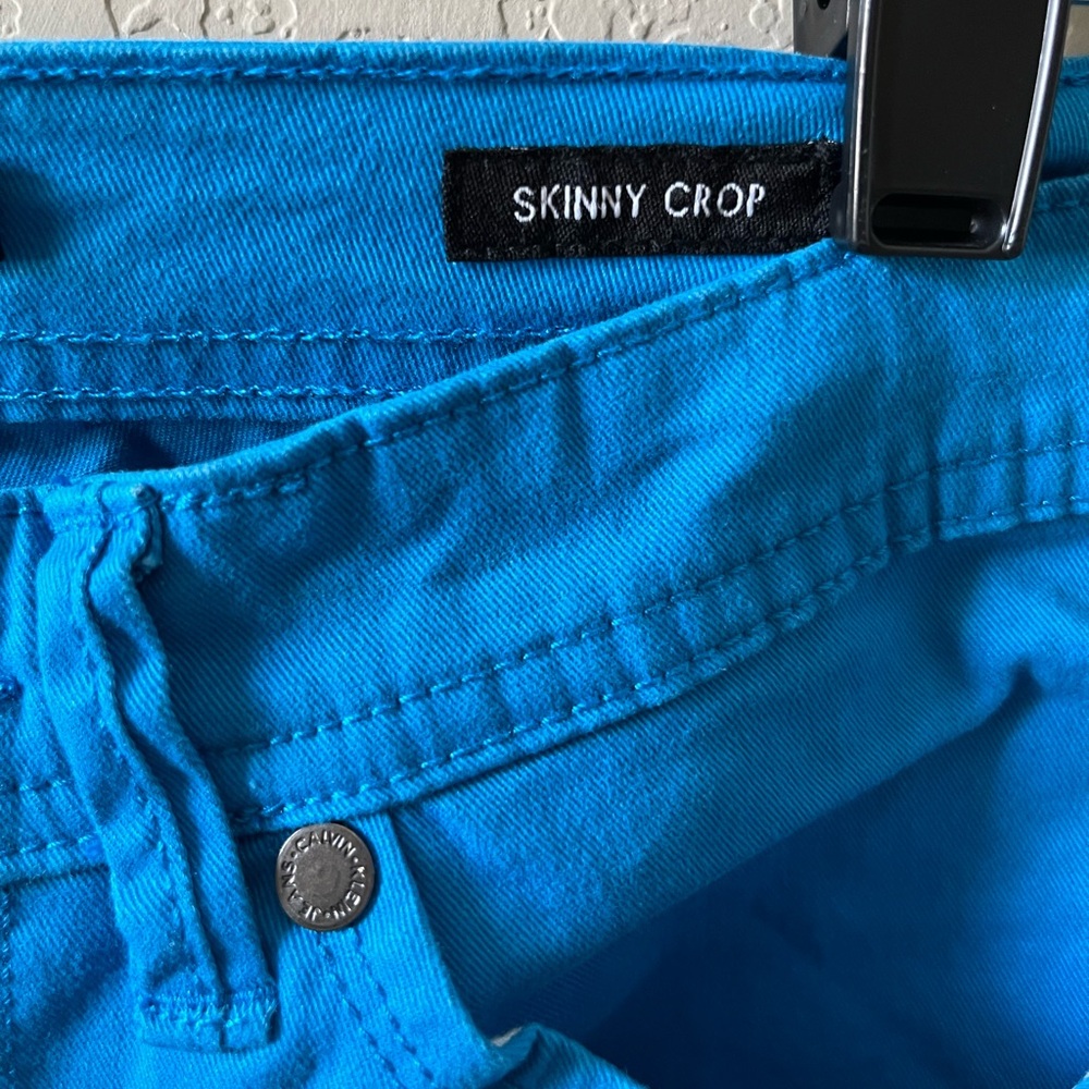 Calvin Klein Jeans Women’s Blue Denim Skinny Crop Jeans Size 8 - Picture 10 of 10